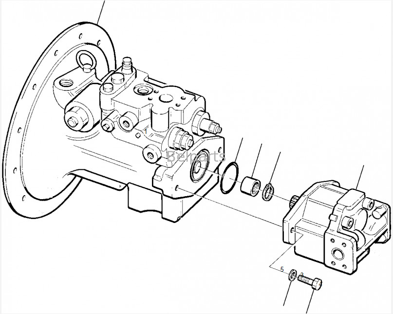 Εκσκαφέας pc78-6 Pc78us Pc78 pc75r-2 Belparts κύρια υδραυλική αντλία αντλιών 708-3T-00140 708-1W-00310 για τη KOMATSU