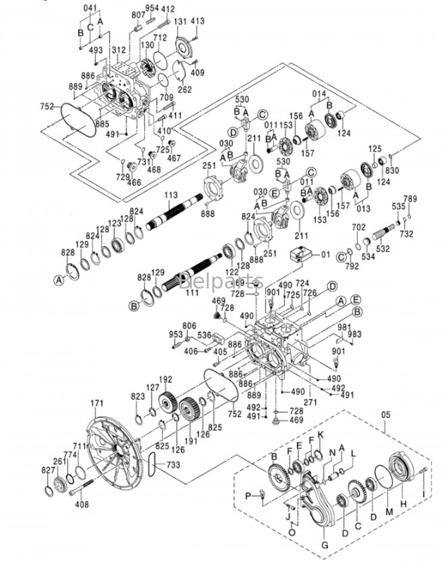 ZX470-5G υδραυλική αντλία Belparts excavator κύρια αντλία για Hitachi 4633472 9184686