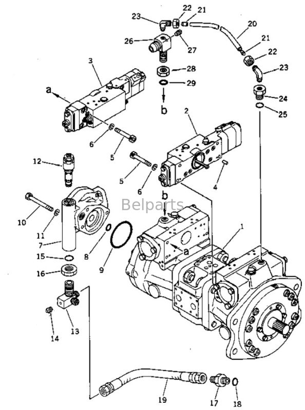 Μονάδες εξόρυξης Κεντρική αντλία PC75UU-1 PC75UU-2 Υδραυλική αντλία 708-21-02023 708-21-02022 708-21-02021 21W-60-22111