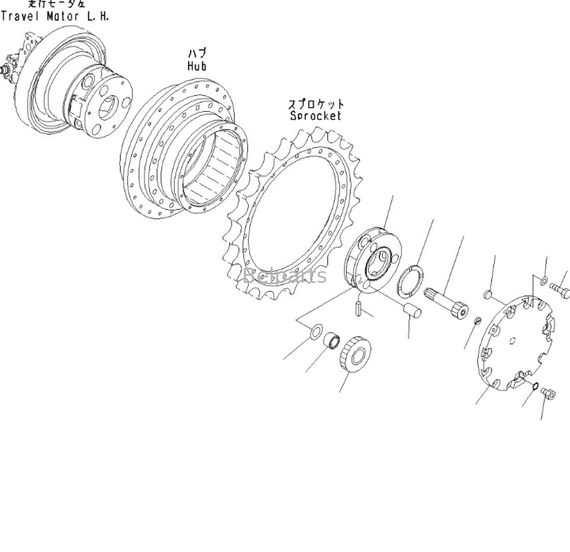 Τελικός κινητήρας Belparts D31EX-22 D37PX-22 D39EX-22 Εκσκαφέας Ταξιδιωτικός κινητήρας 706-8F-01110 11Y-27-30301 Για Komatsu