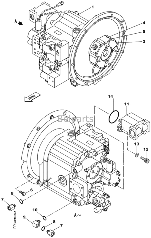 Belparts CX210B KRJ17131 κύρια αντλία εξορυκτήρα KRJ6199 K3V112DP-XDPR-9Y00 για ορυχεία