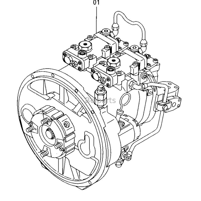 EX200-5 EX210-5 EX220-5 EX230-5 Κύρια υδραυλική αντλία για ανταλλακτικά εκσκαφέα Hitachi 9150726 9152668 9151945 9155142 HPV0102 HPV102 Αξονική εμβολοφόρος αντλία