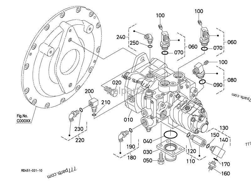 Υδραυλική αντλία Kubota U55-4 KX057-4 Μίνι εξαρτήματα εξορυκτών KYB PSVL2-27CG-1 Κύρια αντλία με έμβολο B0210-27001 RD551-61112 RD551-61115