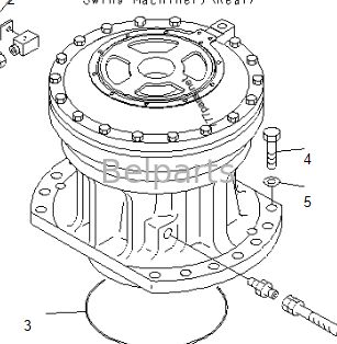 Συσκευή μετατροπής PC2000-8 Komatsu Συσκευάσματα εκσκαφέα 21T-26-00300 Μείωση μειωτήρα ελκυστήρα