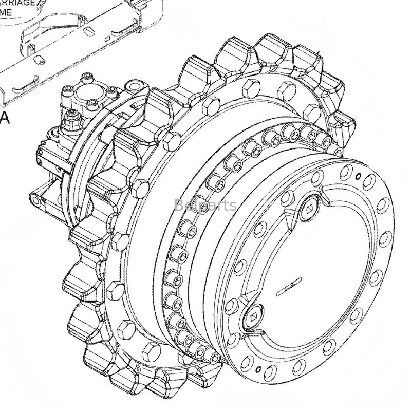 John Deere 690E LC 690ELC Τελική κίνηση εξορυκτήρα μέρος AT147222 AT147221 Υδραυλικός κινητήρας ταξιδιού μειωτήρας