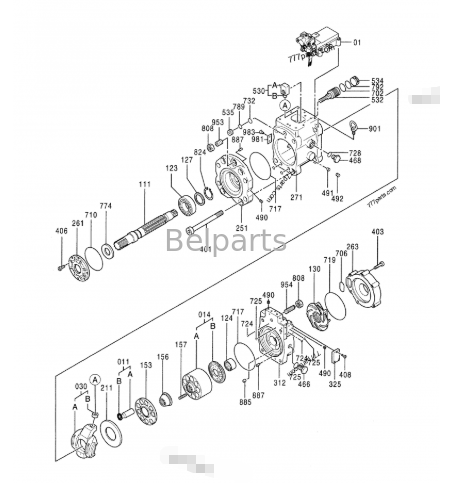 John Deere 650D 850D LC Main Hydraulic Pump 9276420 4635645 PG200042 FYA00003063 FYA00003076 Fit 650DLC 850DLC Excavator Parts