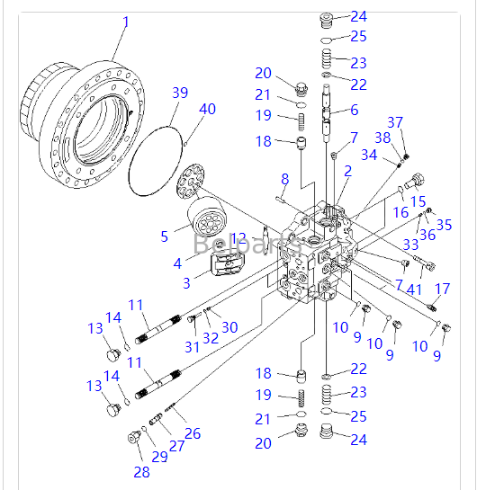 706-8J-01411 706-8J-01421 Ταξιδιωτικός κινητήρας για PKOMATSU C390LC-10 PC400-7 PC400LC-7 PC400-8 PC400LC-8 Μέρος εξορυκτικού υδραυλικής τροχιάς