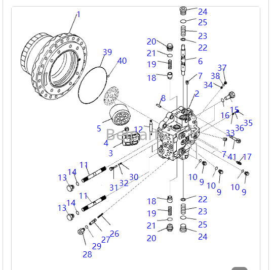 706-8J-01030 Ταξιδιωτικός κινητήρας για την KOMATSU PC400-7 PC450-7 PC400LC-8 PC400-8 PC450-8 PC450LC-8 PC450LCHD-8 PC490LC-10 PC490-10 PC350HD-8 PC350LL-7E0 Μονομέρη εξορυκτικών μηχανών