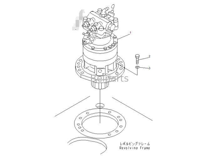Εκσκαφείς PC60 7 μηχανή Assy ταλάντευσης μηχανών 201-26-00060 διαδρομής
